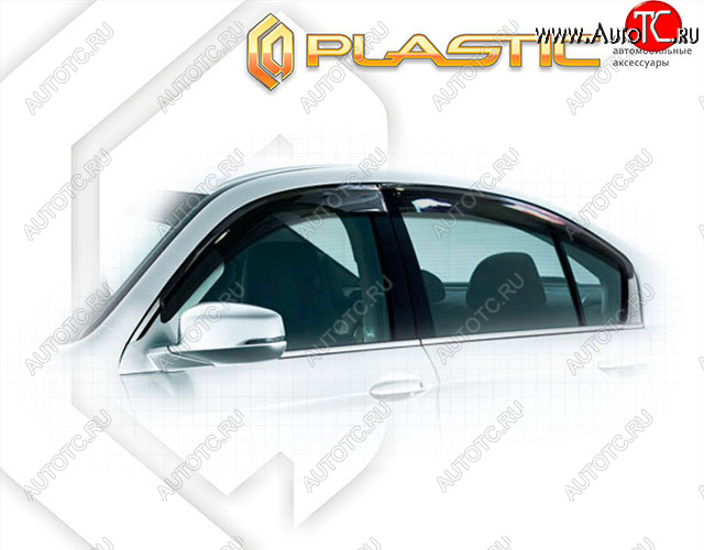 2 299 р. Дефлекторы дверей CA Plastic Honda Accord 9 CR седан дорестайлинг (2013-2016) (Classic полупрозрачный)  с доставкой в г. Кемерово