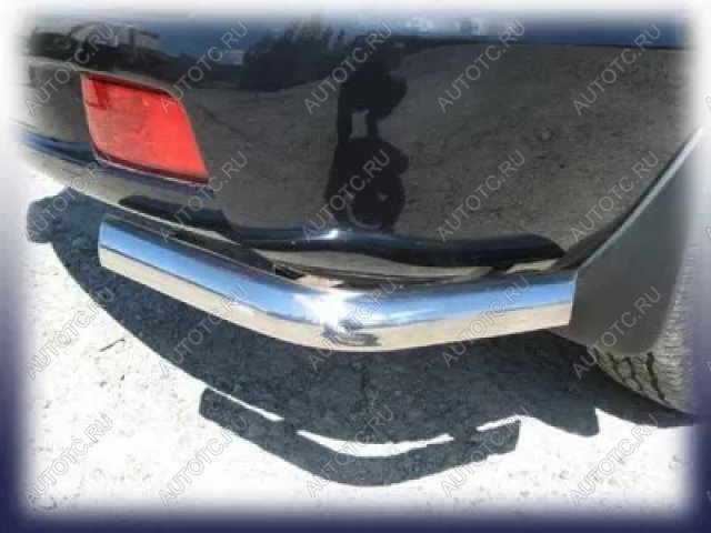 7 349 р. Защита заднего бампера уголки d57 Slitkoff  Hyundai Tucson  JM (2004-2010) (нержавейка полированная)  с доставкой в г. Кемерово