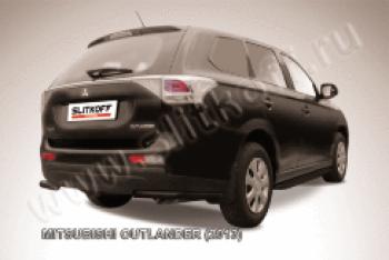 Защита заднего бампера уголки d57 Slitkoff Mitsubishi Outlander GF дорестайлинг (2012-2014) ()