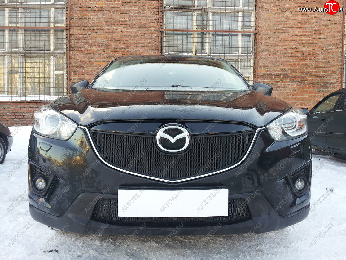 2 899 р. Защитная сетка в бампер (низ, ячейка 3х7 мм) Alfeco Стандарт Mazda CX-5 KE дорестайлинг (2011-2014) (Чёрная) с доставкой в г. Кемерово Увеличить фотографию 1 2 899 р. Защитная сетка в бампер (низ, ячейка 3х7 мм) Alfeco Стандарт Mazda CX-5 KE дорестайлинг (2011-2014) (Чёрная) с доставкой в г. Кемерово