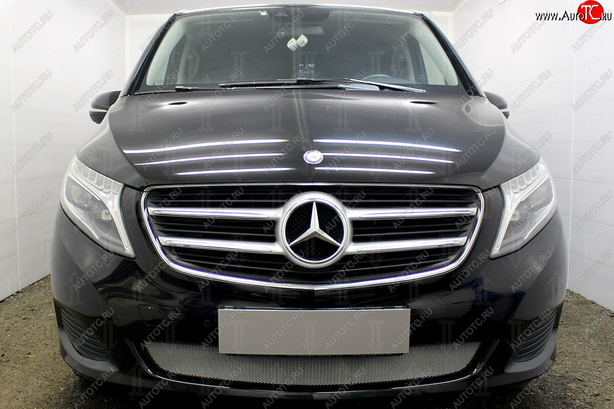 3 099 р. Защитная сетка в бампер (низ, ячейка 3х7 мм) Alfeco Стандарт Mercedes-Benz Vito W447 дорестайлинг (2015-2020) (Хром) с доставкой в г. Кемерово Увеличить фотографию 1 3 099 р. Защитная сетка в бампер (низ, ячейка 3х7 мм) Alfeco Стандарт Mercedes-Benz Vito W447 дорестайлинг (2015-2020) (Хром) с доставкой в г. Кемерово