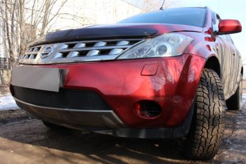 3 099 р. Защитная сетка в бампер (низ, ячейка 3х7 мм) Стрелка11 Стандарт Nissan Murano 1 Z50 (2002-2009) (Чёрная)  с доставкой в г. Кемерово. Увеличить фотографию 3