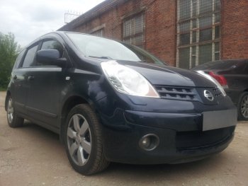 2 999 р. Защитная сетка в бампер (низ, ячейка 3х7 мм) Стрелка11 Стандарт  Nissan Note  1 (2004-2008) E11 дорестайлинг (Чёрная)  с доставкой в г. Кемерово. Увеличить фотографию 2