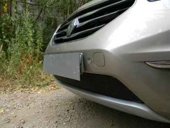 4 299 р. Защитная сетка в бампер (низ, ячейка 4х10 мм) Стрелка11 Премиум Renault Koleos 1 Phase 2 (2011-2013) (Чёрная)  с доставкой в г. Кемерово. Увеличить фотографию 3