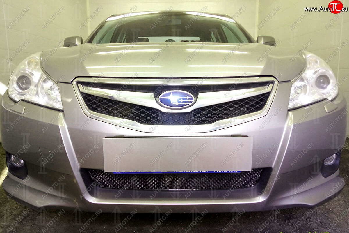 4 099 р. Защитная сетка в бампер (низ, ячейка 4х10 мм) Стрелка11 Премиум Subaru Legacy BM/B14 дорестайлинг седан (2009-2013) (Чёрная)  с доставкой в г. Кемерово