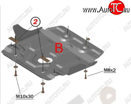 2 099 р. Защита картера двигателя (V-4,6) Alfeco  Lexus GX460  J150 (2009-2022) дорестайлинг, 1-ый рестайлинг, 2-ой рестайлинг (Сталь 2 мм)  с доставкой в г. Кемерово