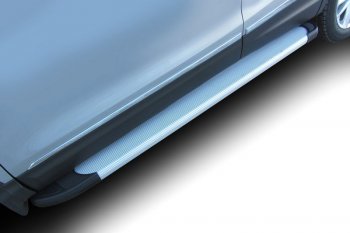 22 849 р. Комплект алюминиевых порогов Arbori Optima Silver 1700 для NISSAN Qashqai 2014-2019  Ниссан Кашкай Arbori afzdaalniq02  с доставкой в г. Кемерово. Увеличить фотографию 1