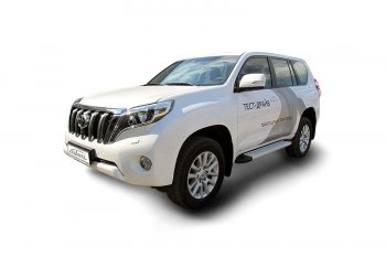 21 999 р. Комплект алюминиевых порогов Arbori Optima Silver 1600 для TOYOTA Land Cruiser Prado 2014-2017  Тойота Ленд крузер прадо Arbori afzdaaltop1402  с доставкой в г. Кемерово. Увеличить фотографию 1