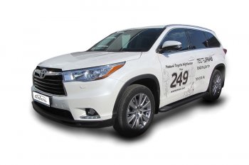 23 999 р. Комплект алюминиевых порогов Arbori Optima Black 1800 для TOYOTA Highlander 2014-2016  Тойота Хайлендер Arbori afzdaalthi1401  с доставкой в г. Кемерово. Увеличить фотографию 1