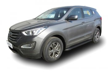 23 999 р. Комплект алюминиевых порогов Arbori Optima Black 1800 для HYUNDAI Santa Fe 2012-2016  Хендай Санта Фе Arbori afzdaalhsft1201  с доставкой в г. Кемерово. Увеличить фотографию 1