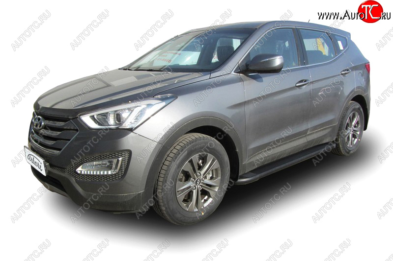 23 999 р. Комплект алюминиевых порогов Arbori Optima Black 1800 для HYUNDAI Santa Fe 2012-2016  Хендай Санта Фе Arbori afzdaalhsft1201  с доставкой в г. Кемерово