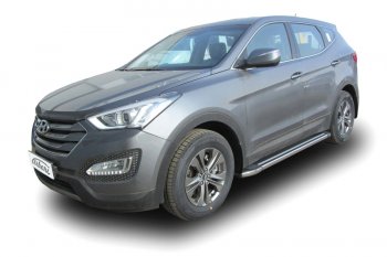 19 349 р. Комплект алюминиевых порогов Arbori Luxe Black 1800 для HYUNDAI Santa Fe 2012-2016  Хендай Санта Фе Arbori afzdaalhsft1203  с доставкой в г. Кемерово. Увеличить фотографию 1