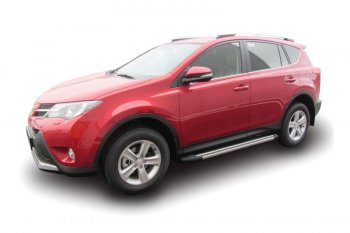 25 999 р. Комплект алюминиевых порогов Arbori Luxe Black 1700 для TOYOTA RAV4 2013-2015  Тойота Рав 4 Arbori afzdaaltr41303  с доставкой в г. Кемерово. Увеличить фотографию 1
