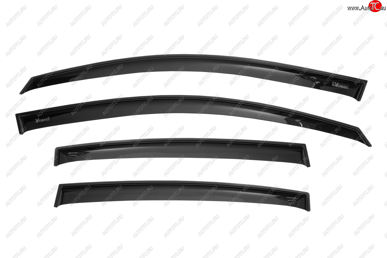 3 899 р. Дефлекторы окон Vinguru VW Tiguan 2016-2020, 2020- накладныескотчк-т 4 шт.акрил  Фольксваген Тигуан Vinguru afv87717  с доставкой в г. Кемерово