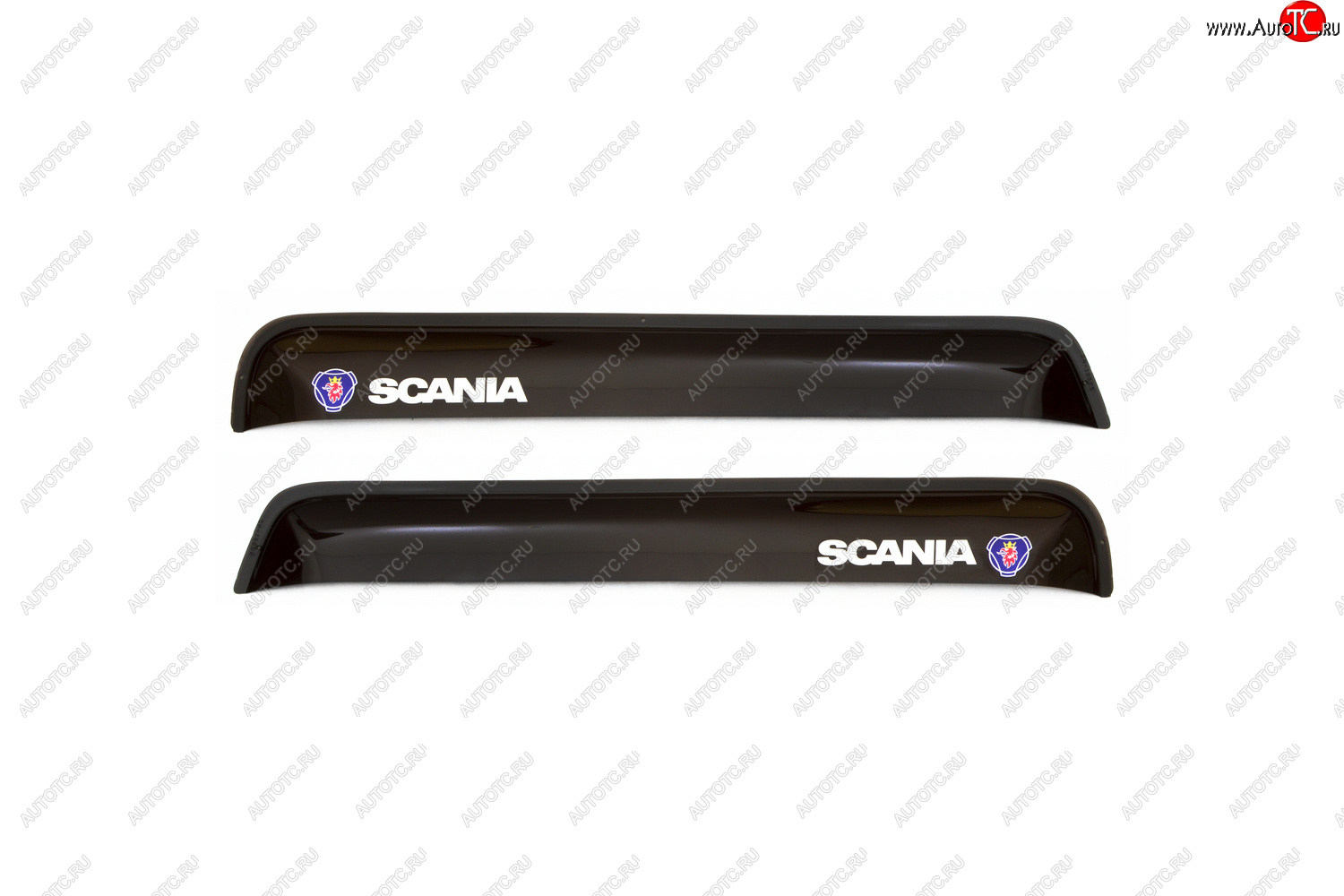 1 499 р. Дефлектор окон 2 шт. SCANIA 3 серия (82113143)  прямой 1988-1996, накладной, скотч 3М, дымчатый  Скания 3- серия REIN reinwv884  с доставкой в г. Кемерово