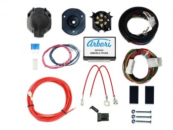9 999 р. Универсальный комплект электрооборудования ARBORI для ТСУ Smart Connect CAN (7 PIN) с блоком согласования и функцией отключения парктроника Arbori arbori.e.7pcan  с доставкой в г. Кемерово. Увеличить фотографию 1