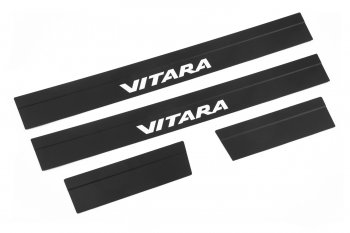 2 169 р. Накладка на внутренние пороги Suzuki Vitara, к-т 4 шт. Черные  Сузуки Сх4 SUZUKI 990nn-54p00-000  с доставкой в г. Кемерово. Увеличить фотографию 1
