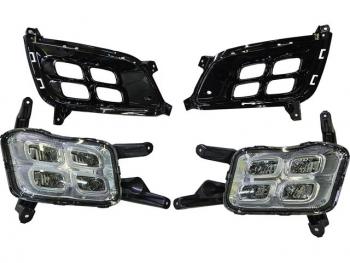 Противотуманные фары комплект (проводка, кнопка, решетка, пр-во Китай) BodyParts KIA Optima  3 TF (2013-2016) рестайлинг седан