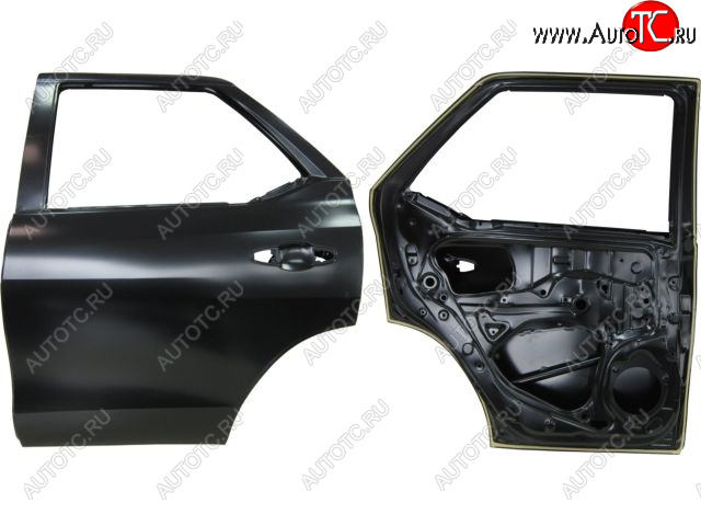 23 449 р. Левая дверь задняя BodyParts Toyota Fortuner AN160 дорестайлинг (2015-2020) (Неокрашенная)  с доставкой в г. Кемерово