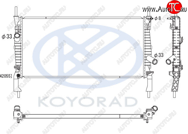 4 099 р. TRANSIT РАДИАТОР ОХЛАЖДЕН С КОНДИЦ (см.каталог) KOYORAD fdtrt06-912  с доставкой в г. Кемерово
