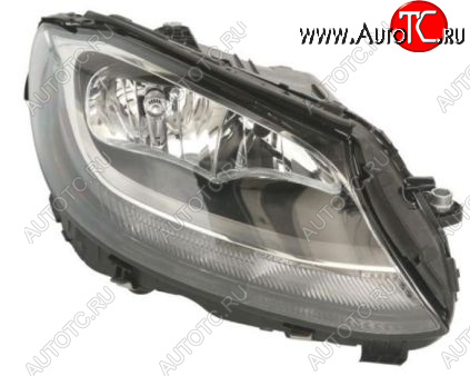 7 199 р. Правая фара (c электрокорректором, диодная) DEPO Mercedes-Benz C-Class W205 дорестайлинг седан (2015-2018)  с доставкой в г. Кемерово