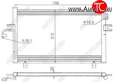 3 899 р. P11 (СМ ФОТО!! 735x331mm) КОНДЕНСАТОР КОНДИЦ (см.каталог) BODYPARTS nnp1197-931  с доставкой в г. Кемерово