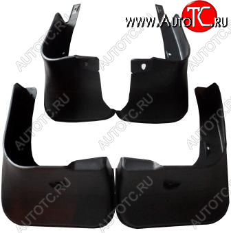 969 р. Комплект брызговиков (4 штуки) BodyParts  Toyota Corolla  E150 (2006-2013) седан дорестайлинг, седан рестайлинг  с доставкой в г. Кемерово
