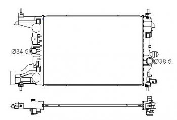 3 799 р. CRUZE ((1.6  113л.с.1,8  ASTRA 09- 1.6 AT без конд.) РАДИАТОР ОХЛАЖДЕН MT 1.6 1.8 BODYPARTS cvcrz09-911  с доставкой в г. Кемерово. Увеличить фотографию 1