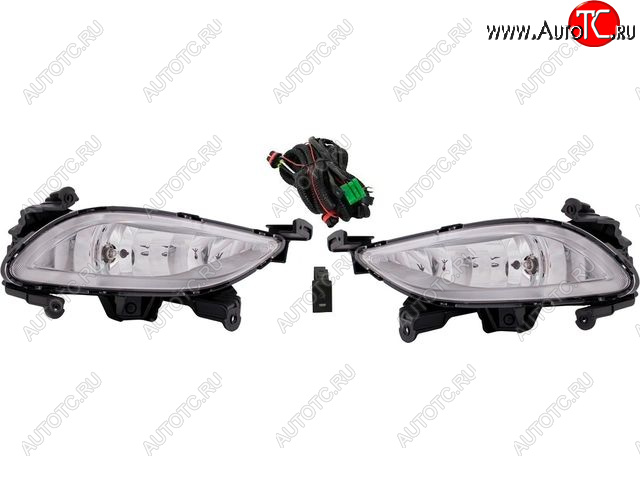 2 499 р. Комплект противотуманных фар (проводка, кнопка, пр-во Китай) BODYPARTS Hyundai Sonata YF (2009-2014)  с доставкой в г. Кемерово