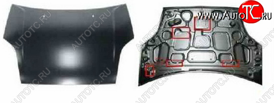 12 599 р. Капот BodyParts  Ford Fiesta  5 (2005-2008) хэтчбэк 5 дв. рестайлинг (Неокрашенный)  с доставкой в г. Кемерово