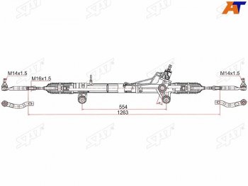 15 699 р. Рейка рулевая LHD SAT  Toyota Fortuner ( AN50/AN60,  AN160) - Hilux  AN120  с доставкой в г. Кемерово. Увеличить фотографию 1