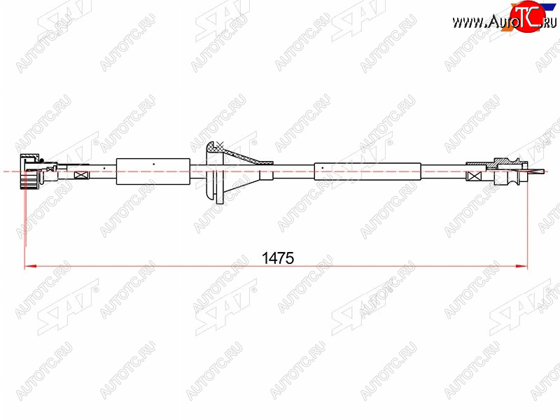 689 р. Трос спидометра MERCEDES-BENZ E-CLASS (W124) 85-93 SAT ST-325-0004  с доставкой в г. Кемерово