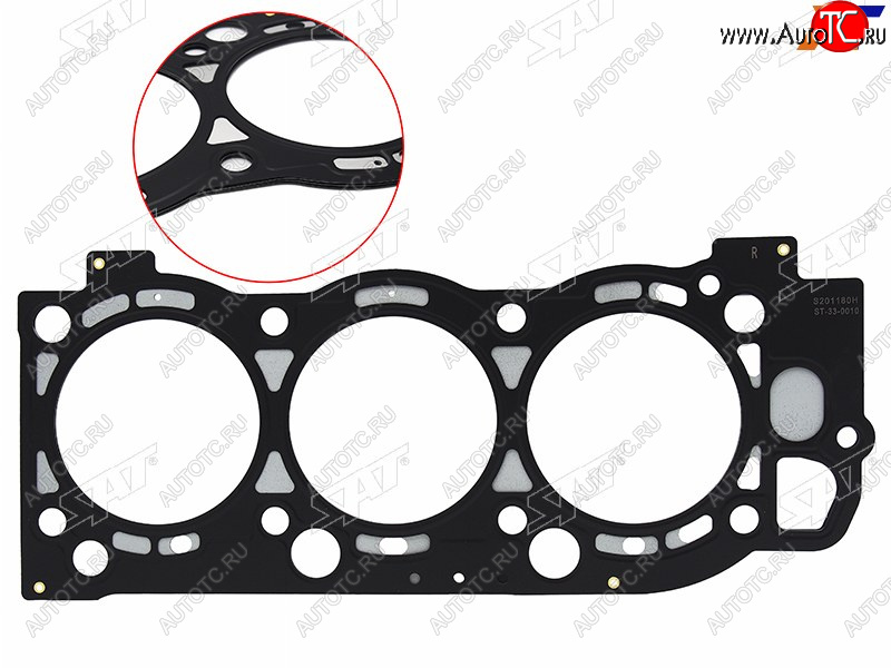 1 239 р. Прокладка ГБЦ TOYOTA LC PRADOSURFGRANVIA 5VZ 99-05 RH SAT ST-33-0010  с доставкой в г. Кемерово