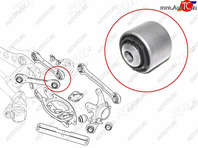 649 р. Сайлентблок BMW 1-Series 04-13  3-Series 05-14  X1 09-15  Mercedes-Benz A-Class 12-18  B-Class 1 SAT ST-33326777980-B1  с доставкой в г. Кемерово