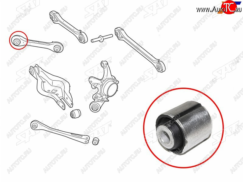 399 р. Сайлентблок BMW 1-Series 11-19  3-Series 11-19  2-Series 14-  3-Series Gran Turismo 13-20 SAT ST-33326792540B  с доставкой в г. Кемерово