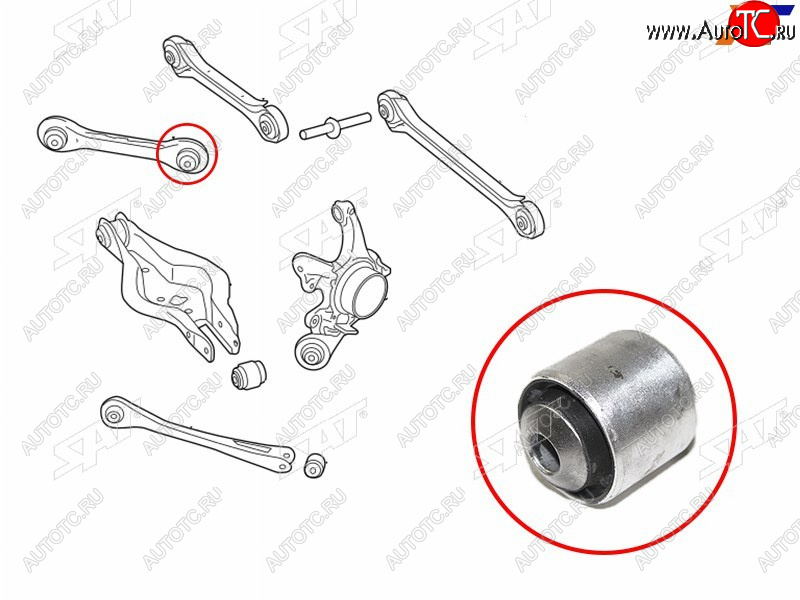 529 р. Сайлентблок BMW 1-Series 11-19  3-Series 11-19  2-Series 14-  3-Series Gran Turismo 13-20 SAT ST-33326792539B  с доставкой в г. Кемерово