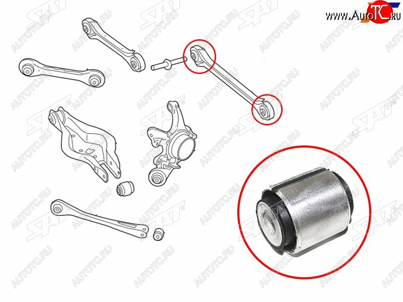 539 р. Сайлентблок BMW 1-Series 11-19  3-Series 11-19  2-Series 14-  3-Series Gran Turismo 13-20 SAT ST-33326792533B  с доставкой в г. Кемерово