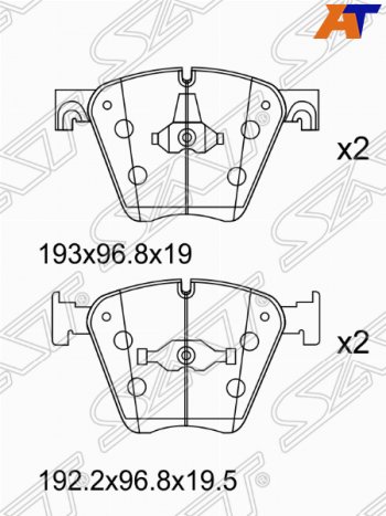 Колодки тормозные SAT (передние) BMW X6  F16 (2014-2020)