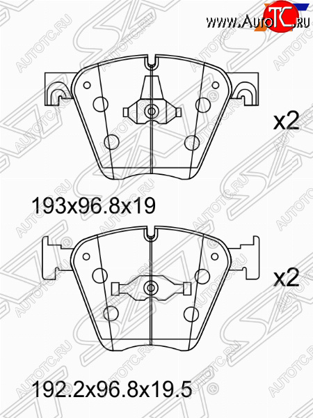 3 799 р. Колодки тормозные SAT (передние) BMW X6 F16 (2014-2020)  с доставкой в г. Кемерово