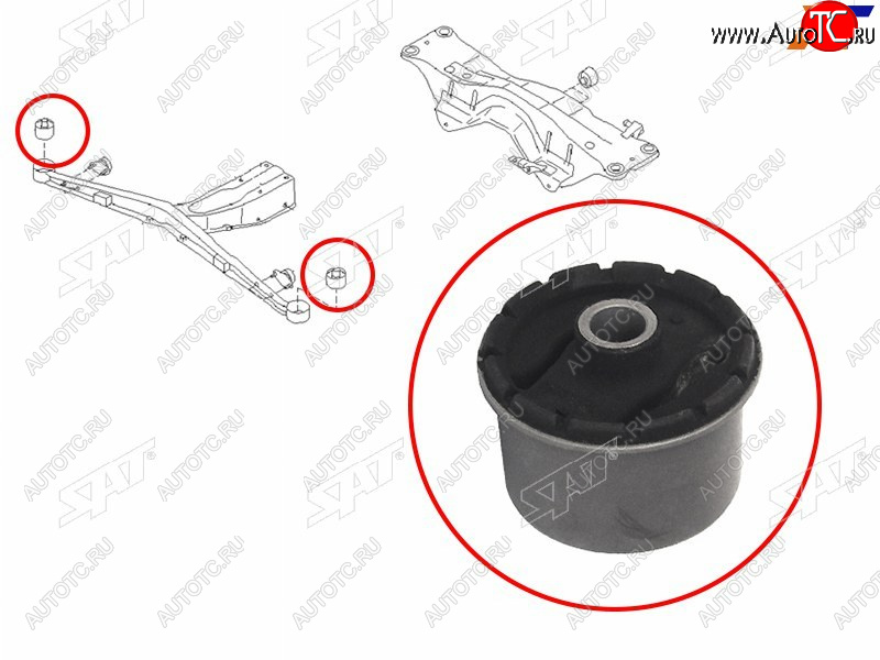 559 р. Сайлентблок Subaru Forester 97-08  Impreza 92-07  Legacy 93-98  Outback 94-99 SAT ST-41322-AC060  с доставкой в г. Кемерово
