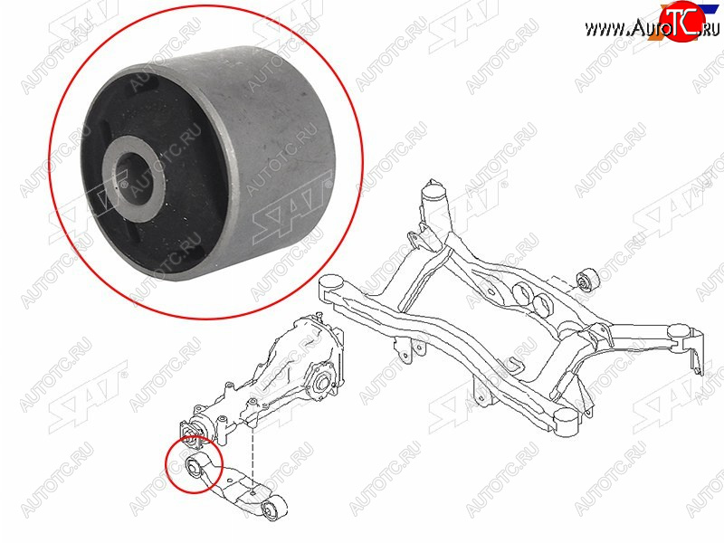 699 р. Сайлентблок Subaru Forester 07-19  Impreza 07-14  Legacy 03-15  Outback 03-15 SAT ST-41310-AG022-BU1  с доставкой в г. Кемерово