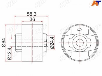 529 р. Сайлентблок Toyota Corolla (E150) 06-13  RAV4 (XA30) 05-13  Lexus NX 14-17  Toyota Auris 06-12  SAT ST-41651-42120  с доставкой в г. Кемерово. Увеличить фотографию 2