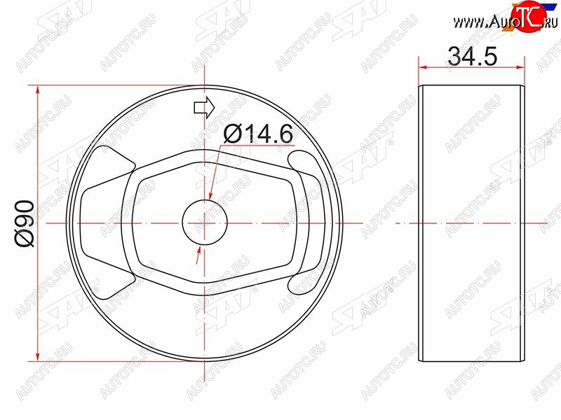 599 р. Опора дифференциала RR TOYOTA AURISBLADERUMIONMARK X ZIORAV4 4WD 05- SAT ST-41651-42130  с доставкой в г. Кемерово