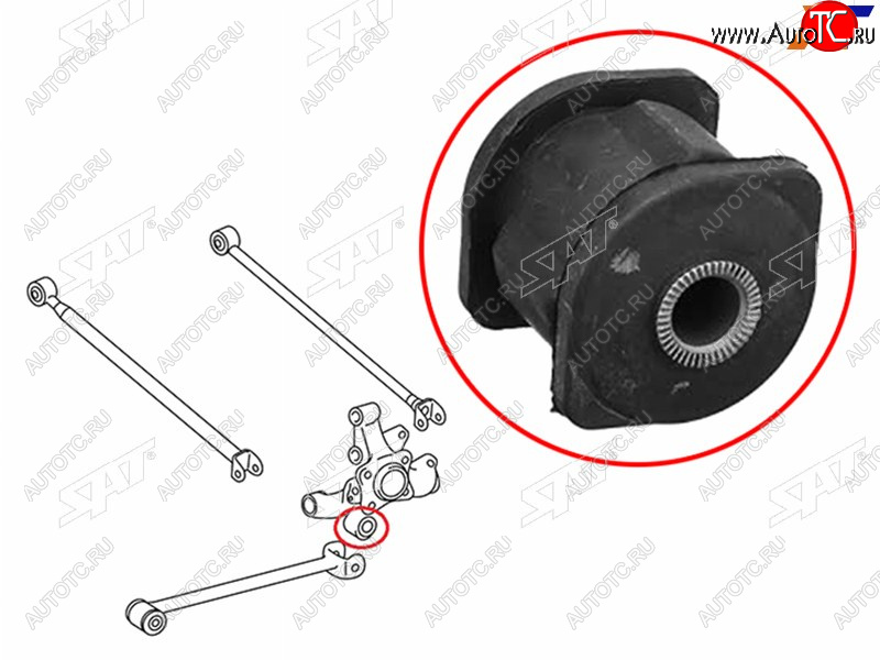 329 р. Сайлентблок Toyota Caldina (T190,T210) 92-02  Camry (XV20,XV30,XV40,XV50) 96-21  Corolla (E90,E100 SAT ST-42305-06020-U  с доставкой в г. Кемерово