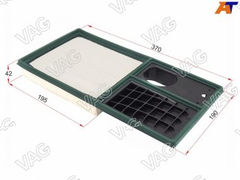 Фильтр воздушный VAG Seat Altea  5P (2009-2013), Seat Altea Freetrack (2008-2025), Skoda Octavia ( A5,  A7,  A8) (2004-2022), Volkswagen Polo  5 (2009-2020)