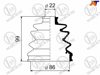 539 р. Пыльник ШРУСа наружный NISSAN WINGROAD Y10,Y11SUNNY B11-B15ALMERA 86-06 MARUICHI 05-417  с доставкой в г. Кемерово. Увеличить фотографию 1