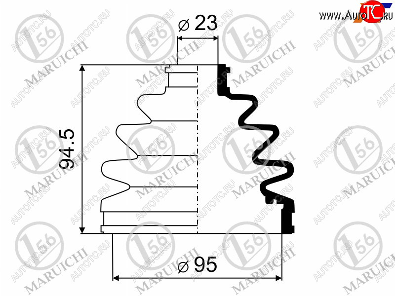 539 р. Пыльник ШРУСа наружный NISSAN CEFIRO A32A33 94-06TERRANO R50ATLAS F23 92-02 MARUICHI 05-413  с доставкой в г. Кемерово