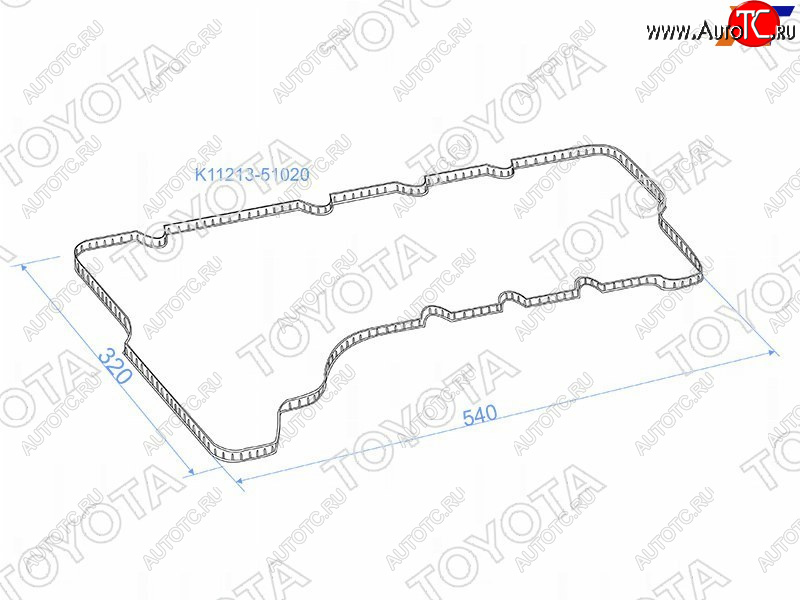 1 269 р. Прокладка клапанной крышки RH (1VDFTV) TOYOTA Toyota Land Cruiser 200 дорестайлинг (2007-2012)  с доставкой в г. Кемерово