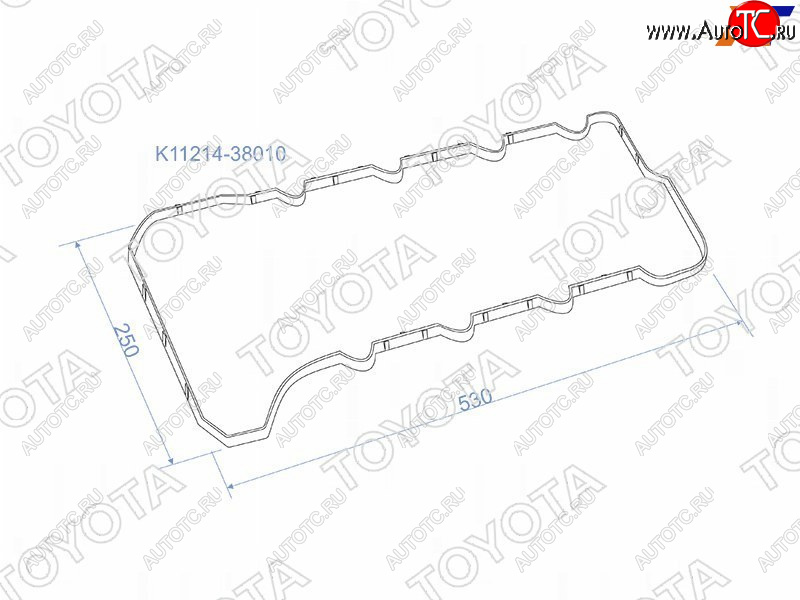 1 669 р. Прокладка клапанной крышки (3URFE) TOYOTA Lexus LX570 J200 дорестайлинг (2007-2012)  с доставкой в г. Кемерово