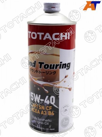 1 399 р. Масло моторное синтетическое TOTACHI Grand Touring 5W-40 SNCF, A3B4 1л TOTACHI 11901  с доставкой в г. Кемерово. Увеличить фотографию 1